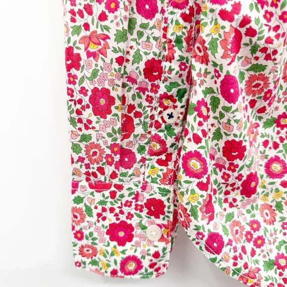 J. Crew Slim-Fit Button Down Shirt in Liberty Fabric Danjo Floral Print Size 4 - Picture 8 of 14